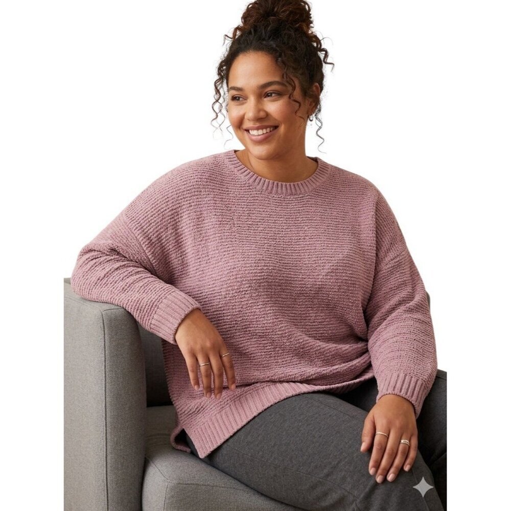 J.Jill Women’s 3X Dusty Rose Chenille Knit Sweater